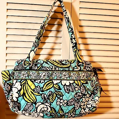 Retired Vera Bradley Blue Island Blooms Whitney Handbag Purse (Pre-owned) • $17