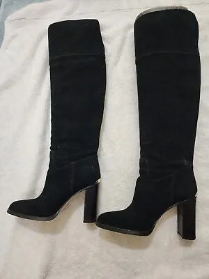 Michael Kors Black Suede Leather Over The Knee Boots • $70