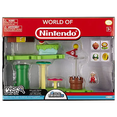 Nintendo Super Mario Bros U Micro Land Acorn Plains DELUXE Pack-HOT ITEM! • $55