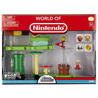 Nintendo Super Mario Bros U Micro Land Acorn Plains DELUXE Pack-POPULAR! • $55