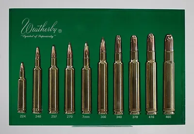 RARE Vintage Weatherby 10 Ammo Cartridge Green Lucite Bullet Display Block NICE! • $1116