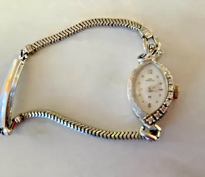 14k White Gold Diamond Hamilton MCM Vintage Watch BIN • $295