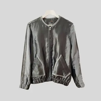 £18 • Buy Next Grey Shimmer Bomber Jacket Size 18