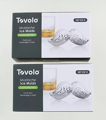 New Tovolo Mustache Ice Molds - Slow Melting - 2 Boxes Of 2 Molds  • $15