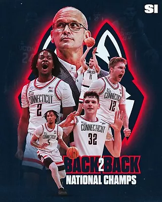 UConn Huskies 2024 Back To Back Men's NCAA Champions Photo - Select Size • $11.98