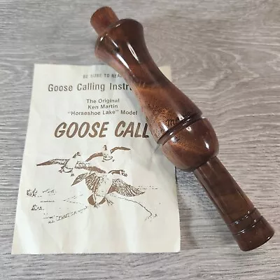 The Original KEN MARTIN Horseshoe Lake Wood Goose Call W/ Wedge Olive Branch IL • $199