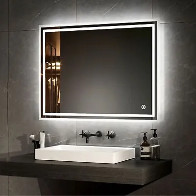 EMKE Bathroom LED Mirror With Demister Touch Sensor Illuminated Lights Anti-fog • £79.99