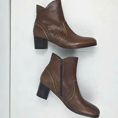 $49.96 • Buy Anthropologie Everybody By BZ Moda Brown Leather Ankle Booties Size 10.5