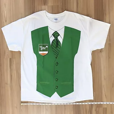 $24.99 • Buy MILLER LITE BEER Irish Leprechaun Vest XL T-Shirt St Patricks Day Ireland Flag