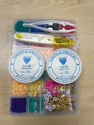 £8 • Buy Bracelet Making Kit, Craft Clay Beads Jewellery Making Kit, Set Of 4200 Pcs