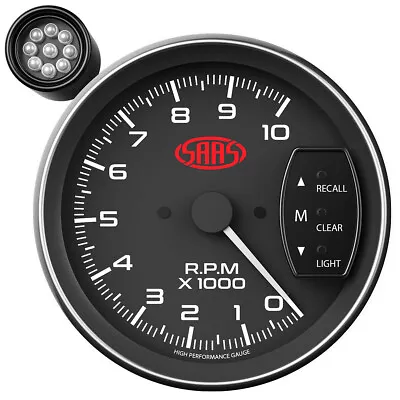 SAAS SG-TAC5B 5 Inch Monster Tacho Tachometer Gauge Shift Light Black • $139.99