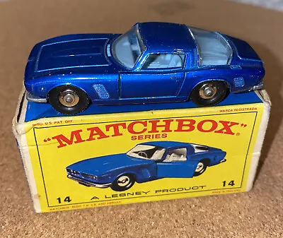 MATCHBOX LESNEY No 14 ISO GRIFO Mint Condition WITH ORIGINAL BOX • $82.11