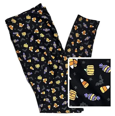 TC2 Lularoe Leggings 2023 Halloween Witchful Thinking Polka Dot Candy Corn Star • $14.99