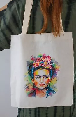 Frida Kahlo Modern Tote Bag Natural Cotton Tote Bag Shoulder Light Bag  • $7.96