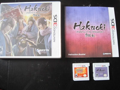 $100 • Buy 2 Nintendo 3DS Games -  Hakuoki (MATURE) & Pokemon Sun (E For EVERYONE) Mint