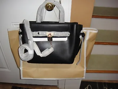 New Michael Kors Hamilton Legacy Large Studded Leather Belted Satchel Bag$658.00 • $479.99