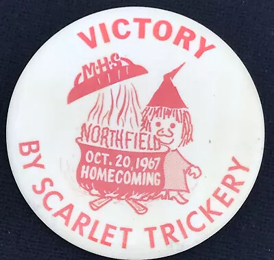 Mankato Scarlets Vintage Pin Button Football MN 1967 Northfield Homecoming 60s • $32.98