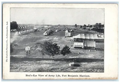 C1905 Bird's-Eye View Of Army Life Fort Benjamin Harrison IN WW1 Postcard • $29.95