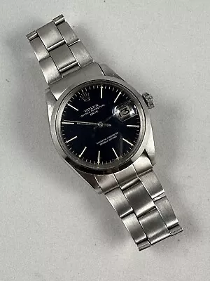 Rolex Date 34mm Blue Dial 1500 With Oyster Bracelet Vintage 1969 Watch • $3495