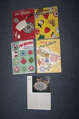 1950's Lot Vintage Crochet Design Pattern Booklets Pot Holders • $10