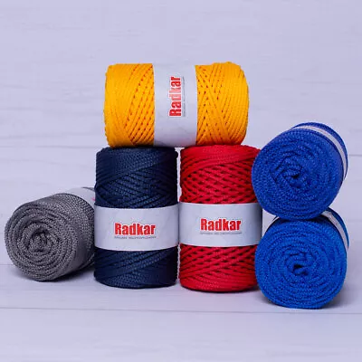 £12.59 • Buy MACRAME Cord 5mm String Rope POLYPROPYLENE Poly Braided Craft DIY RADKAR 100m