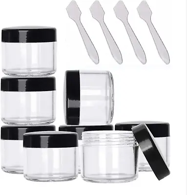 20pcs 20ml Empty Sample Pots Makeup Pots With Lids Travel Cosmetic Jar Plastic • £15.69