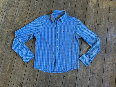 £2.99 • Buy Hollister Check Button Up Shirt Mens Small Long Sleeve Red Blue White Cotton