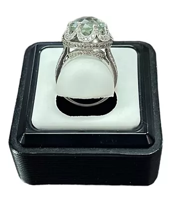 Gabriel & Co 14k White Gold With Green Amethyst Ring 146063 • $1198.95