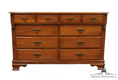 TELL CITY Solid Hard Rock Maple Colonial Early American 54  Double Dresser • $923.99