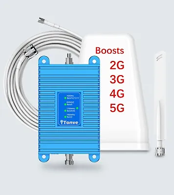 Verizon Signal Booster Supports All US Carriers 4G LTE 5G Signal Booster • $89.99