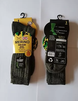 1 Pairs Men's Merino Wool Blend Military Work Boot Thermal Winter Socks 2.8 Tog  • £2.50