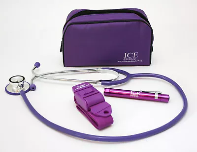 £14.34 • Buy New PURPLE Tourniquet, Penlight And Stethoscope Set