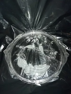 Mikasa Frosted Peacock Cake Plate Gorgeous 14 In Wide And 1 In Tall • $24