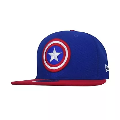 Marvel Comics Captain America Shield Blue New Era 9Fifty Adjustable Snapback Hat • $36.95