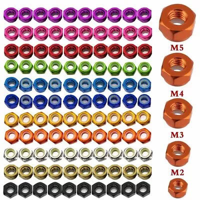 10~100PCS M2/M3/M4/M5/M6 Colorful Nylon Insert Self-Lock Nuts CNC Aluminum Nut • $9.35