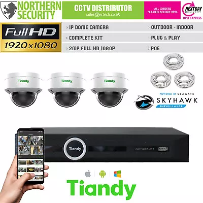 2MP Dome POE IP Camera CCTV Plug & Play Kit Bundle Security System Lite Series • £325