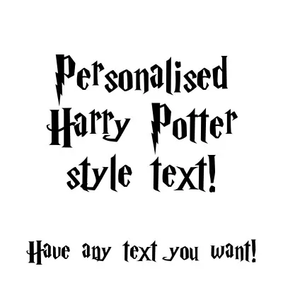 Custom Harry Potter Wizard Text Iron On Transfer For T-shirts Reveal Print  • £2.99