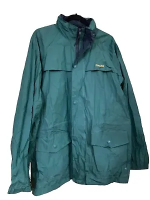 Stearns Dry Wear Rain Suit Green/Navy 2pc Polyvinyl Hooded Jacket Pants Size M • $29.99