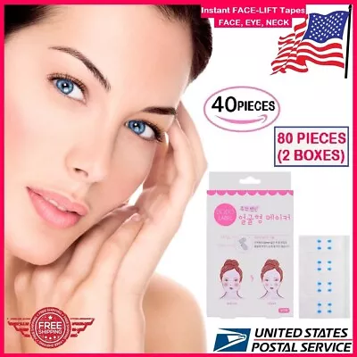 $9.99 • Buy Face Lift V Shape 40/80PC Set Instant Face Neck Eye Lift Tapes Tape Anti Wrinkle