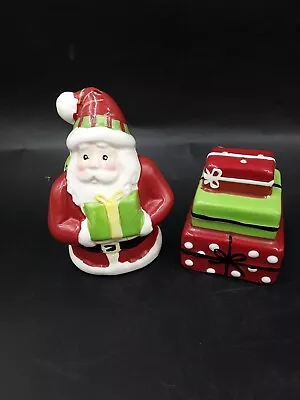 Vintage Santa Claus And Christmas Presents Salt And Pepper Shakers Saint Nick • $19.91