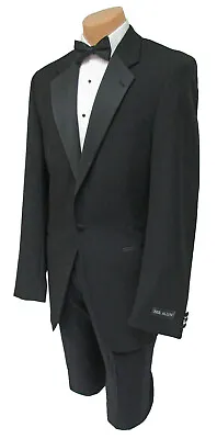 New Men's Black Neil Allyn Tuxedo Jacket With Satin Lapels Wedding Mason 42XL • $29.69