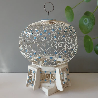 Jaula Decorativa Para Pájaros Vintage De 47 Cm - Ideal Para Centros De Mesa En Bodas Y Decoración