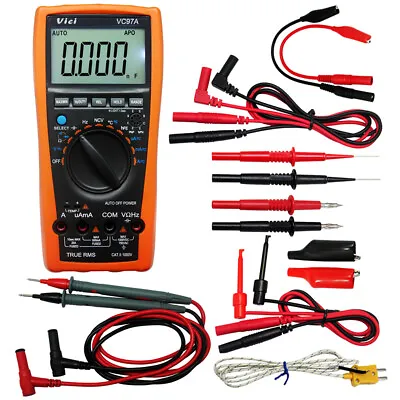 Aidetek VC97A 3999B LCD Auto Range Multimeter Needle Tipped Tip Test TLP20157 US • $49.11