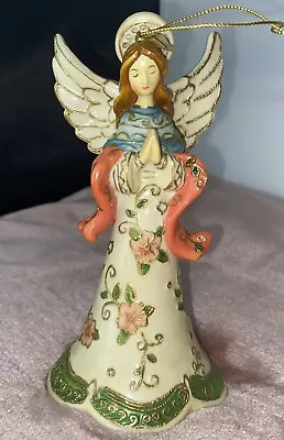 Vintage Praying Angel Bell Figurine Ornament • $30