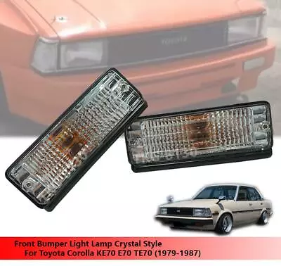 Crystal Front Bumper Light Lamp Fit Toyota Corolla KE70 E70 TE70 1979 - 1987 • $62.34