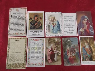 Vintage Holy Prayer Cards Lot Of 6 Devotional Catholic Saint Religious Ephemera • $10