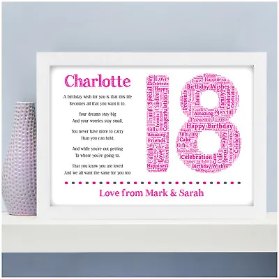 £13.95 • Buy Personalised 18th 16th 21st 30th Birthday Gifts For Her Girls Daughter Sister