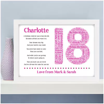 Personalised 18th 16th 21st 30th Birthday Gifts For Her Girls Daughter Sister • £15.95