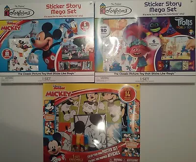 2 Colorforms Restickable Shapes Mickey Mouse Trolls PLUS Mickey Mouse Color • $14.97