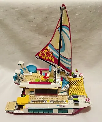 LEGO Friends Sunshine Catamaran 41317 Complete Minifigs Retired • $40